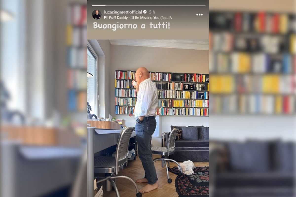 L'attore Luca Zingaretti scoperto e fotografato così dalla moglie